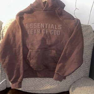 Fear of God Essentials Brown Hoodie